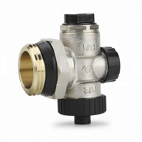 Конечный элемент для коллектора DN 25 PN 10 с ручным воздухоотводчиком и прямым дренажным краном Varmega VM15906 купить в Нижнем Новгороде | "Проконсим"